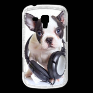 Coque Samsung Galaxy Trend Bulldog français avec casque de musique