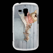 Coque Samsung Galaxy Trend Bébé nounours dormant dans une bassine