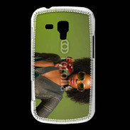 Coque Samsung Galaxy Trend Femme metisse noire 3
