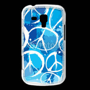 Coque Samsung Galaxy Trend Peace and love Bleu