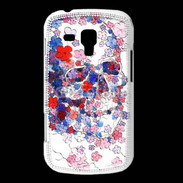 Coque Samsung Galaxy Trend Skull en fleurs