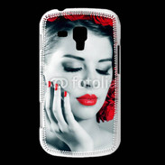 Coque Samsung Galaxy Trend Vernis rouge et roses esthétisme