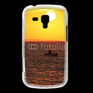 Coque Samsung Galaxy Trend Levé de soleil et bateau de pêche en mer