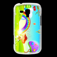 Coque Samsung Galaxy Trend Cartoon nature et arc en ciel