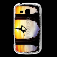 Coque Samsung Galaxy Trend Danseuse yoga temple couché de soleil