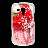Coque Samsung Galaxy Trend Fraise et bouche
