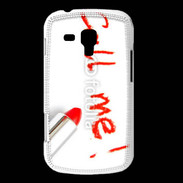 Coque Samsung Galaxy Trend Call me en rouge à lèvres