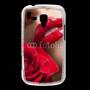 Coque Samsung Galaxy Trend Bouche et rose glamour