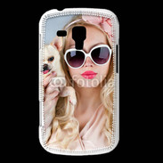 Coque Samsung Galaxy Trend Femme glamour avec chihuahua