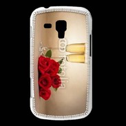 Coque Samsung Galaxy Trend Coupe de champagne, roses rouges