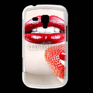 Coque Samsung Galaxy Trend Bouche sexy rouge à lèvre gloss rouge fraise