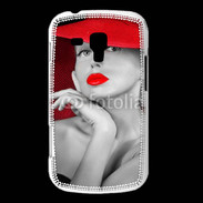 Coque Samsung Galaxy Trend Femme élégante en noire et rouge 15