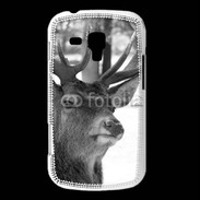 Coque Samsung Galaxy Trend Tête de Cerf en noir et blanc