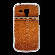 Coque Samsung Galaxy Trend Effet cuir avec zippe