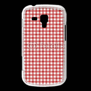 Coque Samsung Galaxy Trend Effet vichy rouge et blanc