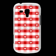 Coque Samsung Galaxy Trend Mode vichy rouge avec coeur