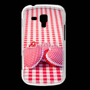 Coque Samsung Galaxy Trend Mode vichy et petit coeur