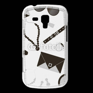 Coque Samsung Galaxy Trend Fond fashion noir et blanc