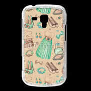 Coque Samsung Galaxy Trend Fond fashion vert et marron