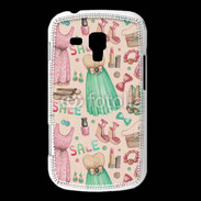 Coque Samsung Galaxy Trend Fond fashion rose et vert 2