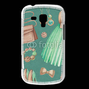 Coque Samsung Galaxy Trend Fond fashion vert et marron 2