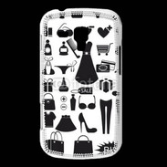 Coque Samsung Galaxy Trend Fond fashion noir et blanc 2