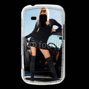 Coque Samsung Galaxy Trend Femme blonde sexy voiture noire