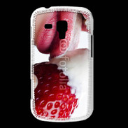 Coque Samsung Galaxy Trend Fraise et bouche 2