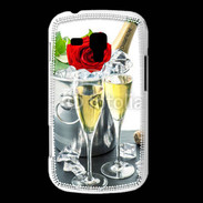 Coque Samsung Galaxy Trend Champagne et rose rouge