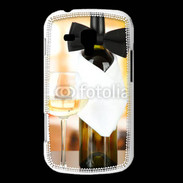 Coque Samsung Galaxy Trend Vin blanc et noeud papillon