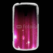Coque Samsung Galaxy Trend Rideau rose à strass