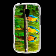 Coque Samsung Galaxy Trend Trois perroquets bleu et jaune