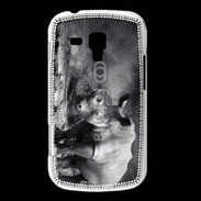Coque Samsung Galaxy Trend Rhinocéros noir et blanc