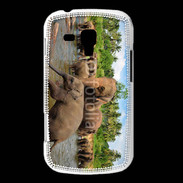 Coque Samsung Galaxy Trend Groupe d'éléphants à la rivière