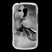 Coque Samsung Galaxy Trend Elephant d'Afrique en noir et blanc