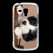 Coque Samsung Galaxy Trend Chiot blanc et noir 2