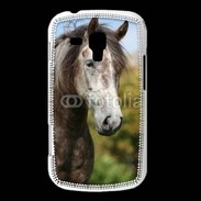 Coque Samsung Galaxy Trend Portrait cheval arabe gris 1