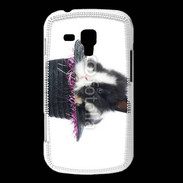 Coque Samsung Galaxy Trend Lapin noir et blanc dans un chapeau