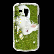 Coque Samsung Galaxy Trend Lapin blanc dans l'herbe
