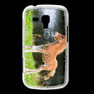 Coque Samsung Galaxy Trend Poulain marron et blanc