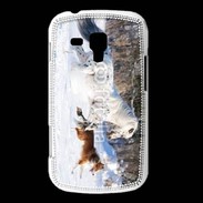 Coque Samsung Galaxy Trend Cheval et chien dans la neige