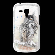 Coque Samsung Galaxy Trend hibou en aquarelle
