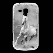 Coque Samsung Galaxy Trend Cheval en noir et blanc 55