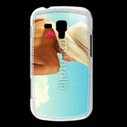 Coque Samsung Galaxy Trend Femme à chapeau de plage