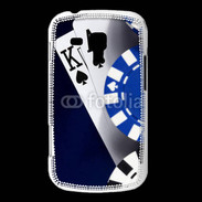 Coque Samsung Galaxy Trend Poker bleu et noir 2