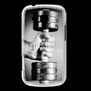 Coque Samsung Galaxy Trend Passion Musculation en noir et blanc