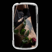 Coque Samsung Galaxy Trend Lingerie et rose rouge