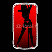 Coque Samsung Galaxy Trend Pole danseuse noir et rouge