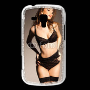 Coque Samsung Galaxy Trend Femme sexy en lingerie noire