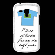 Coque Samsung Galaxy Trend Femme de rugbyman Bonus offensif-défensif Blanc 2